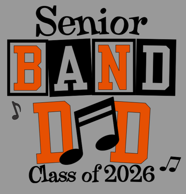 Senior Band Dad Gray-Black Hoodie