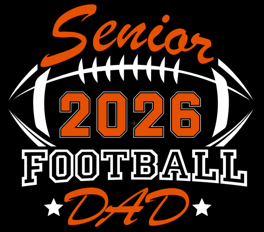 Senior Football Dad Black Hoodie Ball