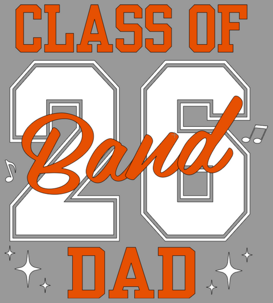 Class 26 Band Dad Gray-White Hoodie