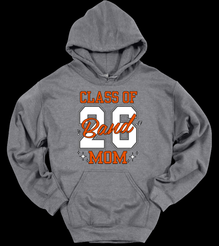 Class 26 Band Mom Gray-White Hoodie