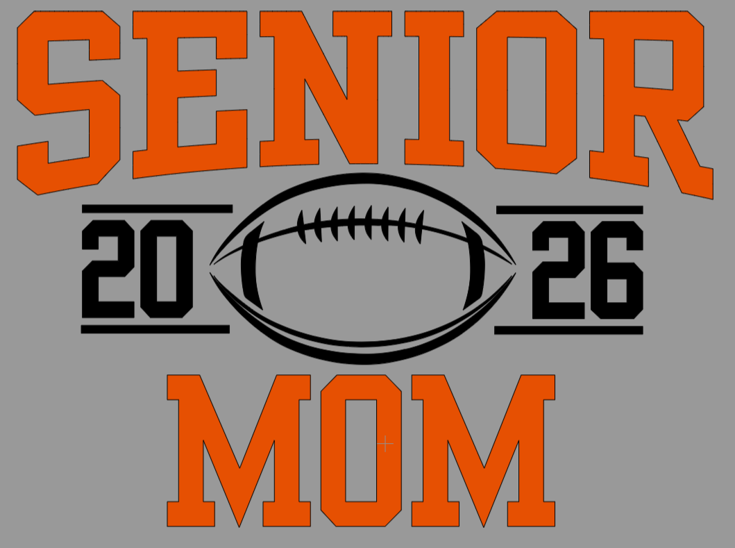 Senior Football Mom Gray-Black Hoodie
