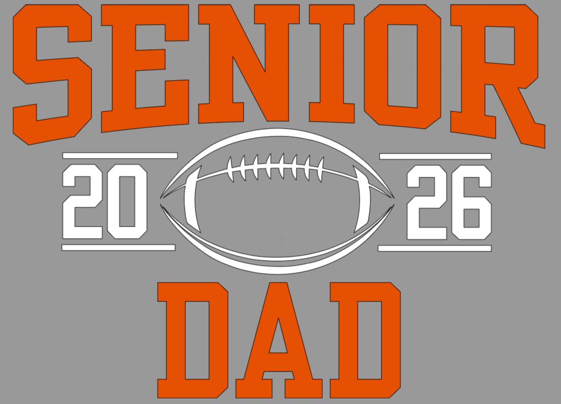 Senior Football Dad Gray-White Shirt