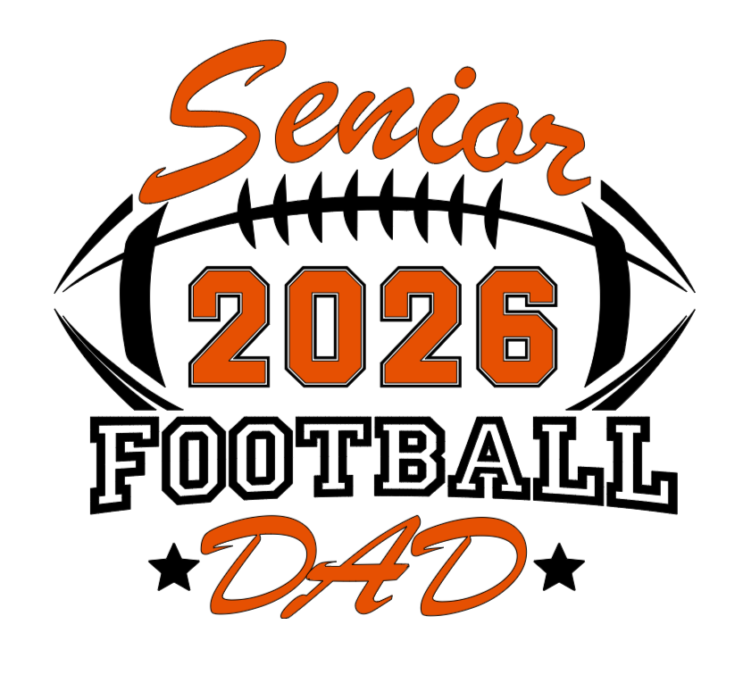 Senior Football Dad White Hoodie Ball