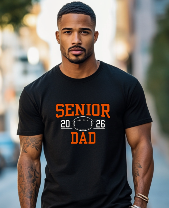 Senior Football Dad Black Shirt