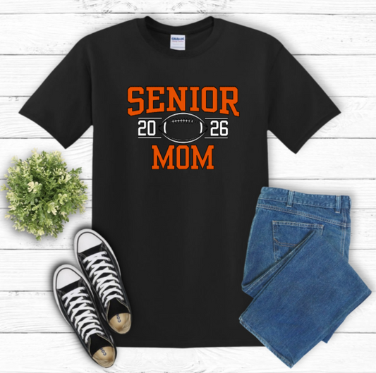 Senior Football Mom Black Shirt