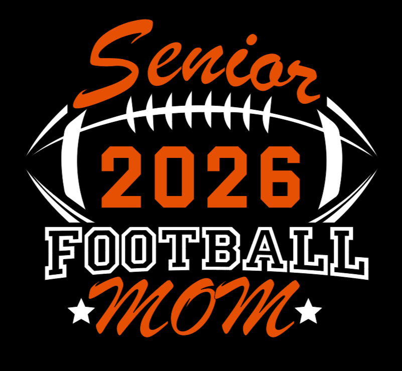 Senior Football Mom Black Shirt Ball