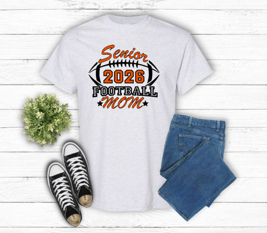 Senior Football Mom White Shirt Ball