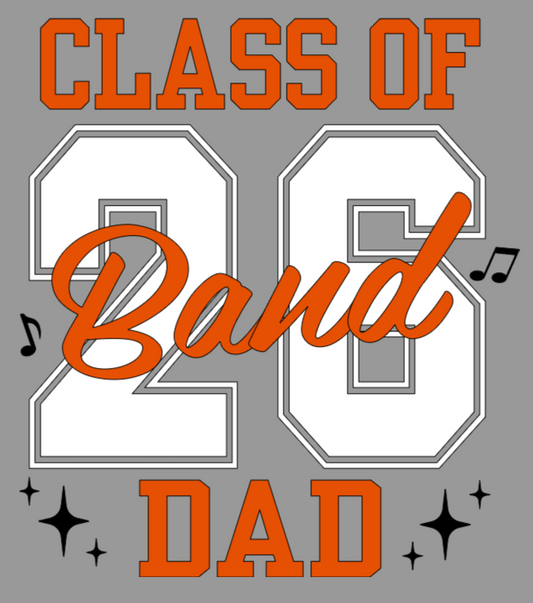 Class 26 Band Dad Gray-Black Hoodie
