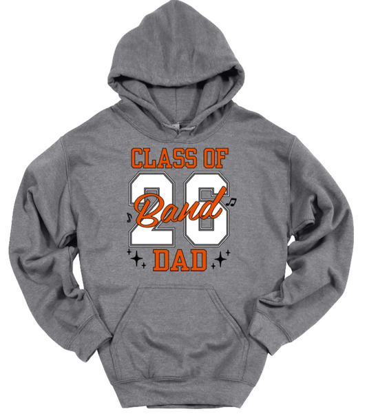 Class 26 Band Dad Gray-Black Hoodie