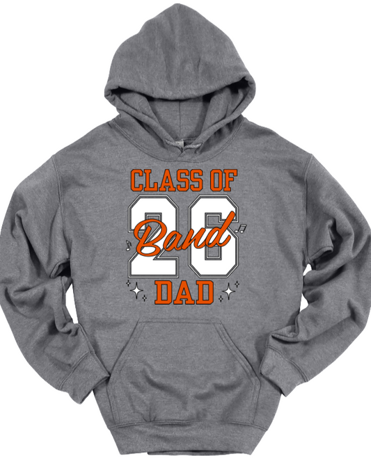 Class 26 Band Dad Gray-White Hoodie