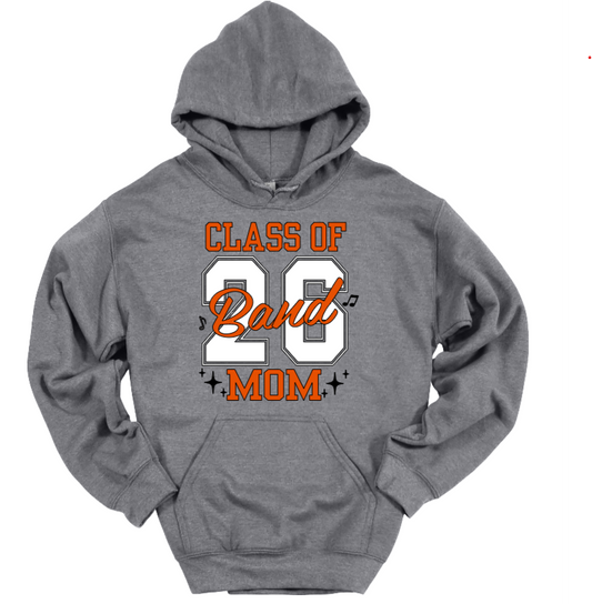 Class 26 Band Mom Gray-White & Black Hoodie