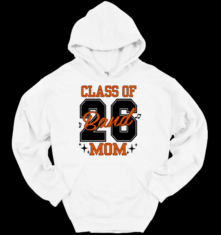 Class 26 Band Mom White Hoodie