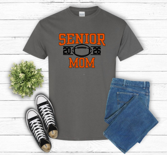 Senior Football Mom Gray-Black Shirt