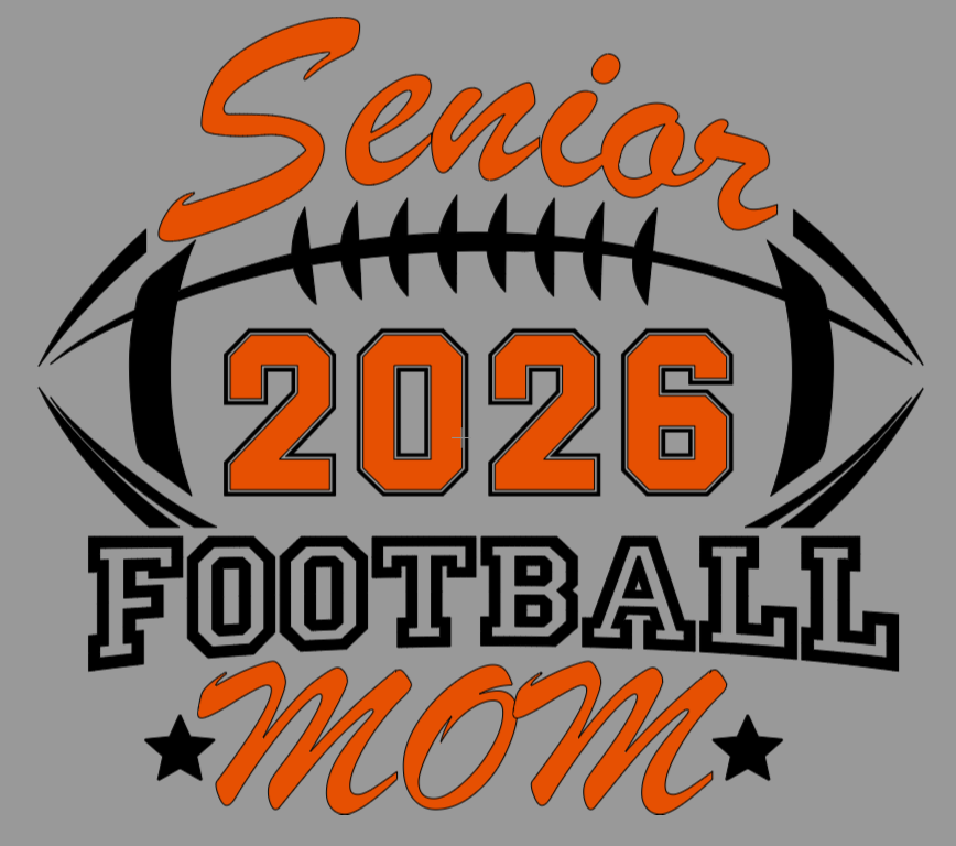 Senior Football Mom Gray-Black Hoodie Ball