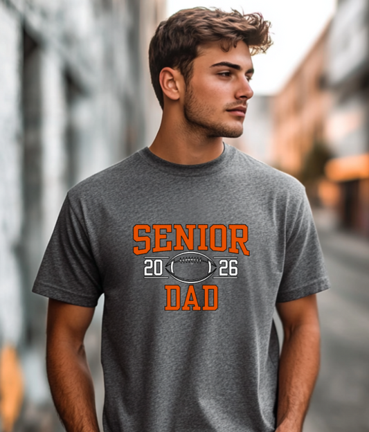 Senior Football Dad Gray-White Shirt