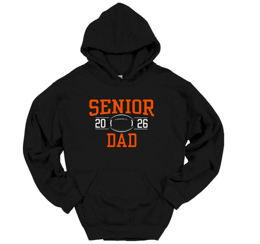 Senior Football Dad Black Hoodie