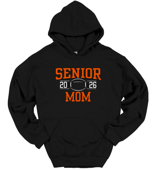 Senior Football Mom Black Hoodie