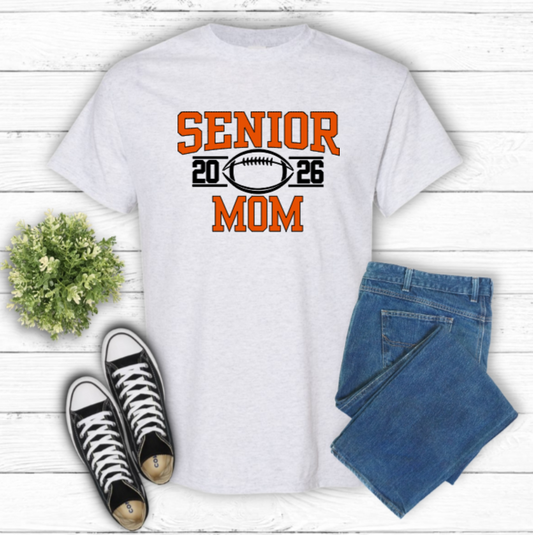 Senior Football Mom White Shirt